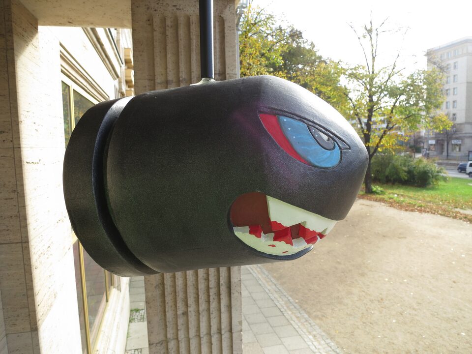 Bullet Bill painted by bXb, Computerspielemuseum, Berlin, Germany