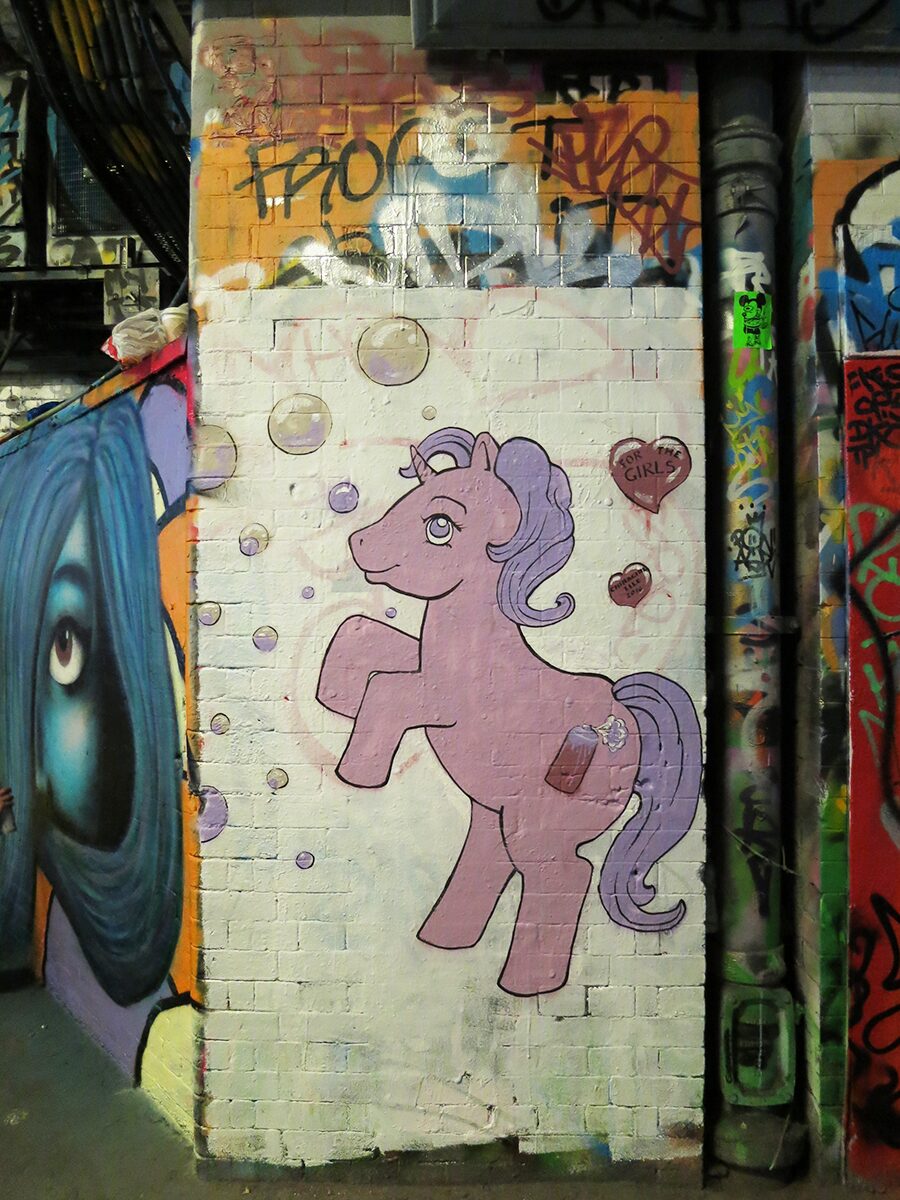 For the girls, Paint Jam in Leak Street tunnel, London, England